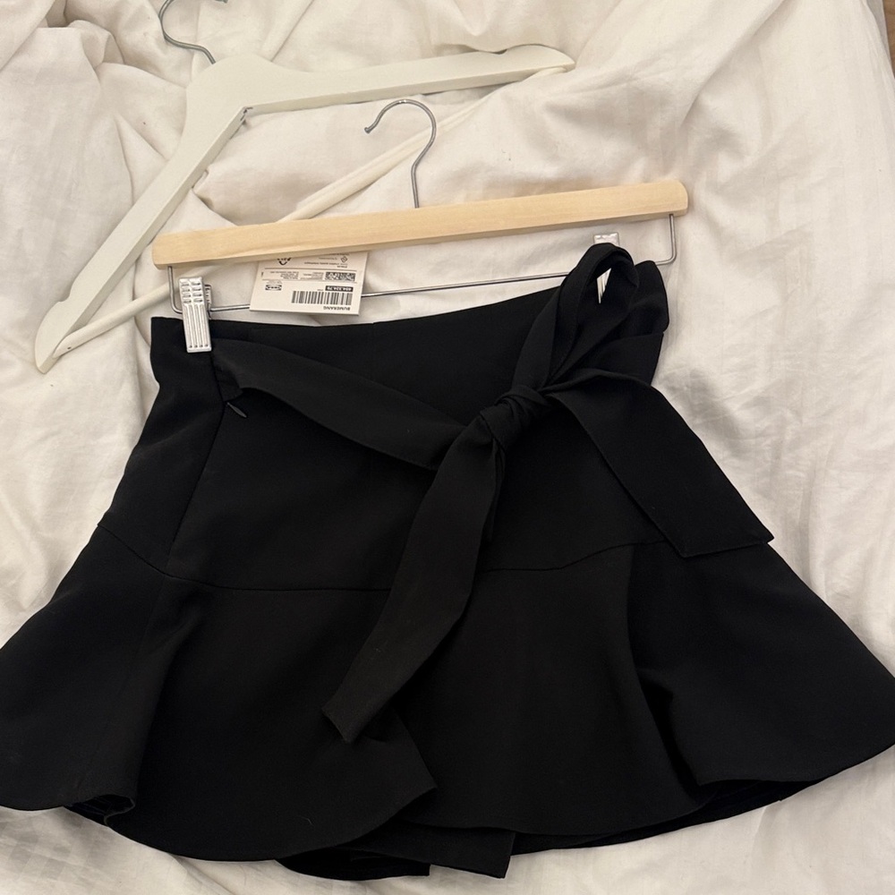 Zara Black Skirt with Elegant Detail